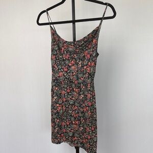 Sunday Best Floral Mini Dress - Black and Red